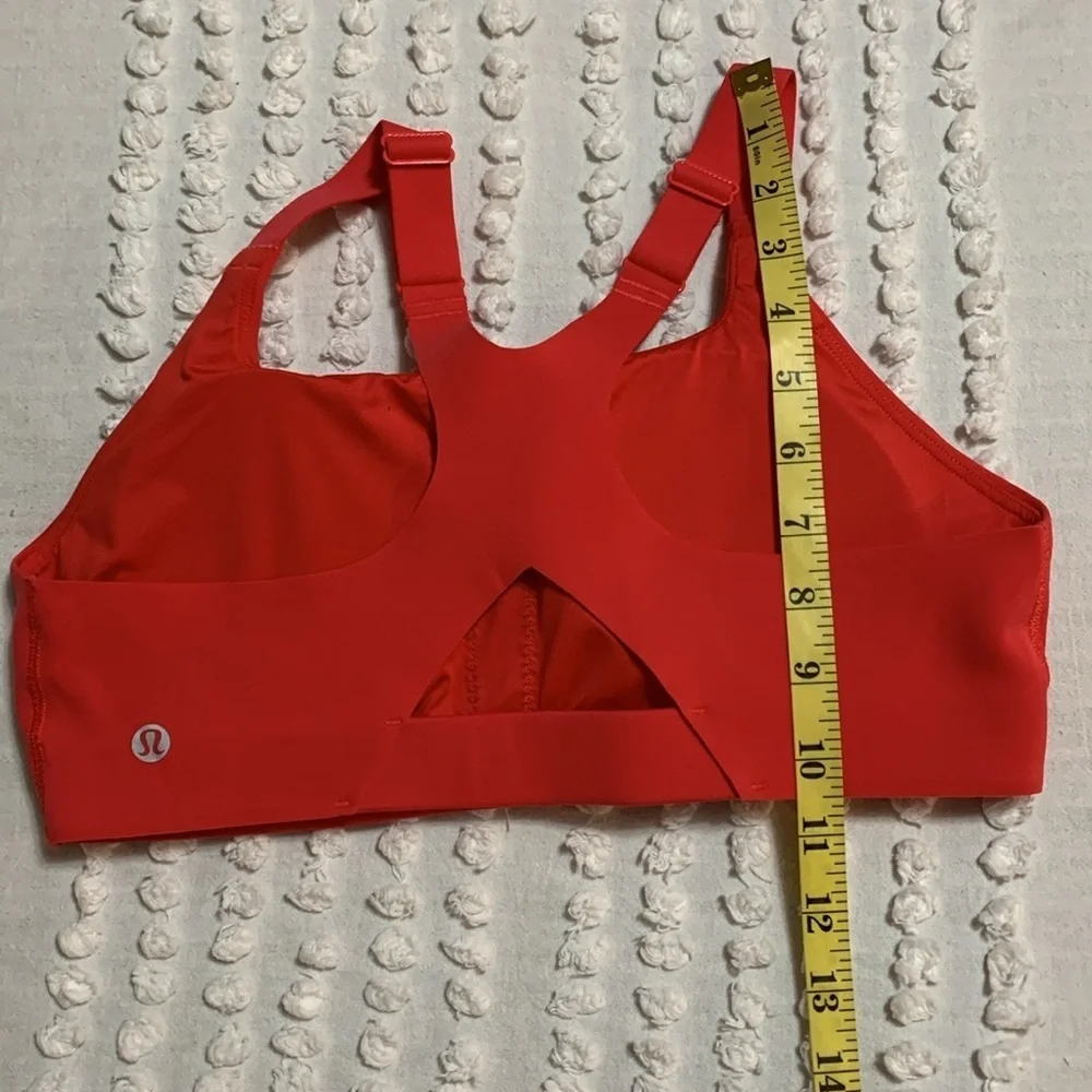 Lululemon Ultralu Square-neck Workout Bra Medium Support Size 8 Vibrant Color